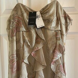 Lauren Ralph Lauren Floral Strapless Full Length Dress-Sz 14